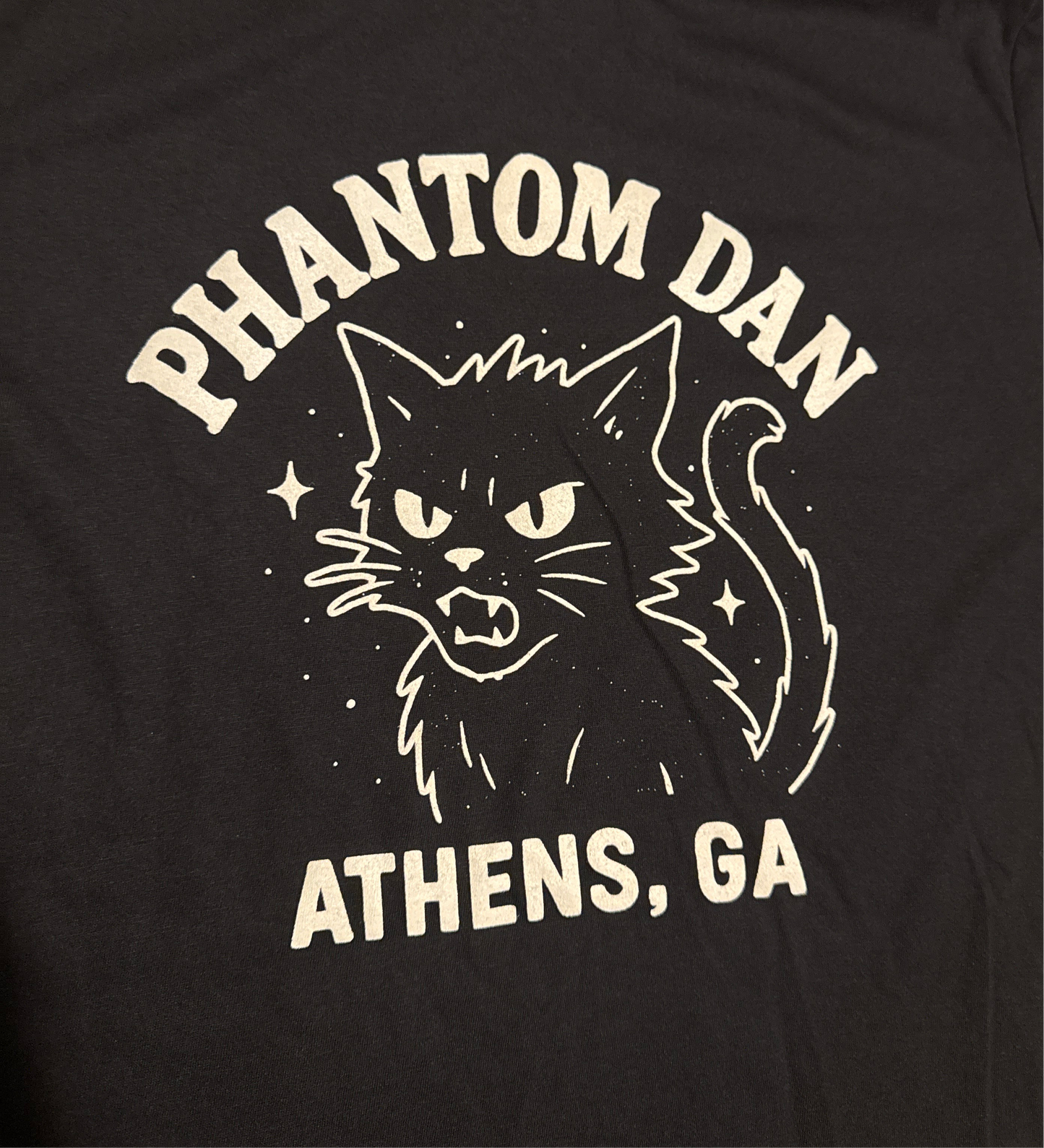 Ouija Cat Black Tee